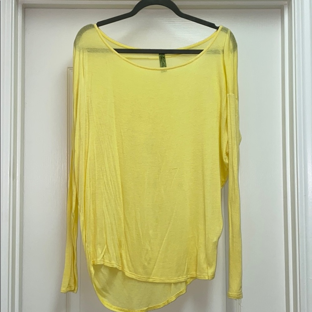 Bright yellow long sleeve tee